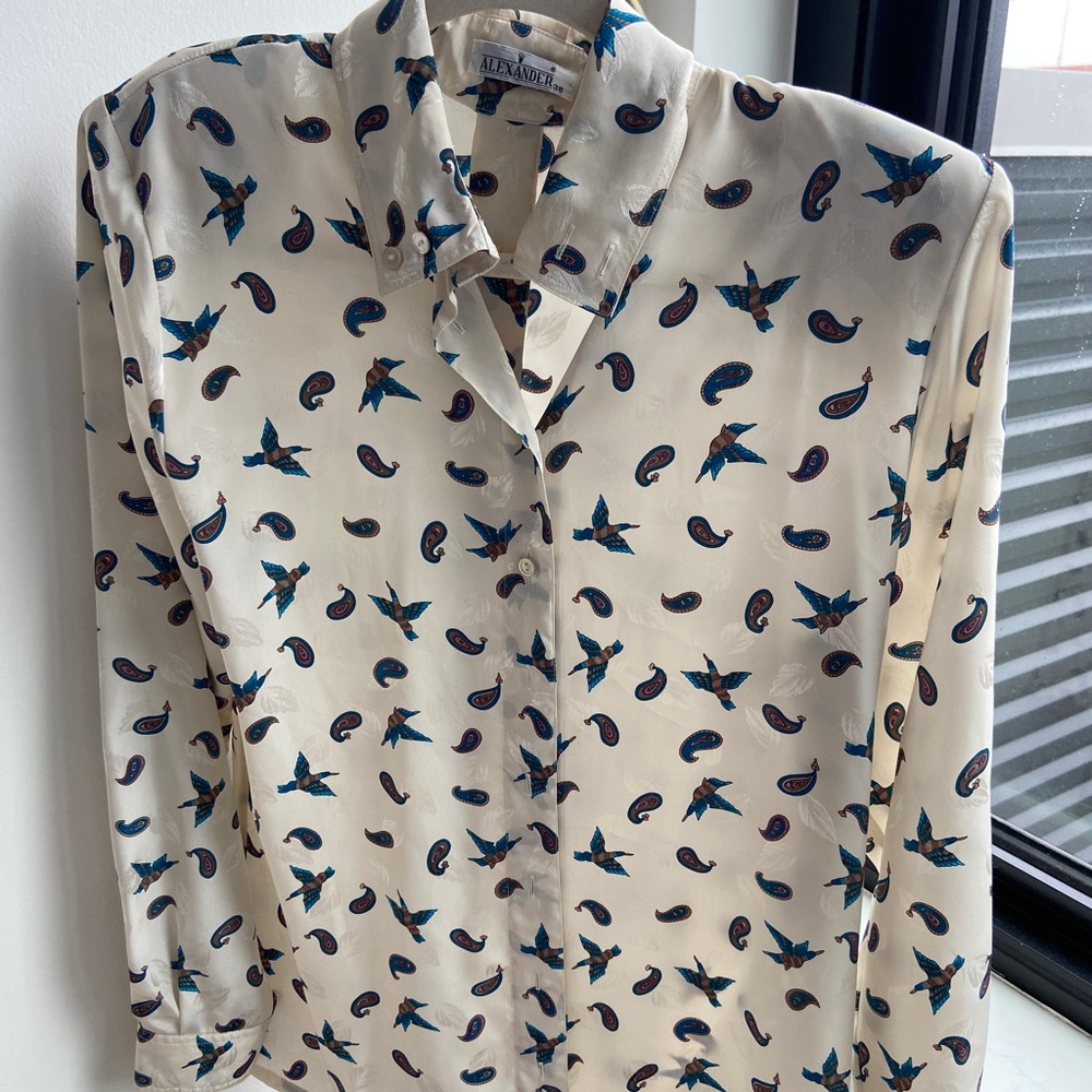 Alexander Silk Button Down Shirt